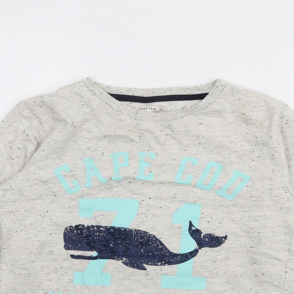 Crafted Boys Grey  Cotton Pullover Sweatshirt Size 11-12 Years
