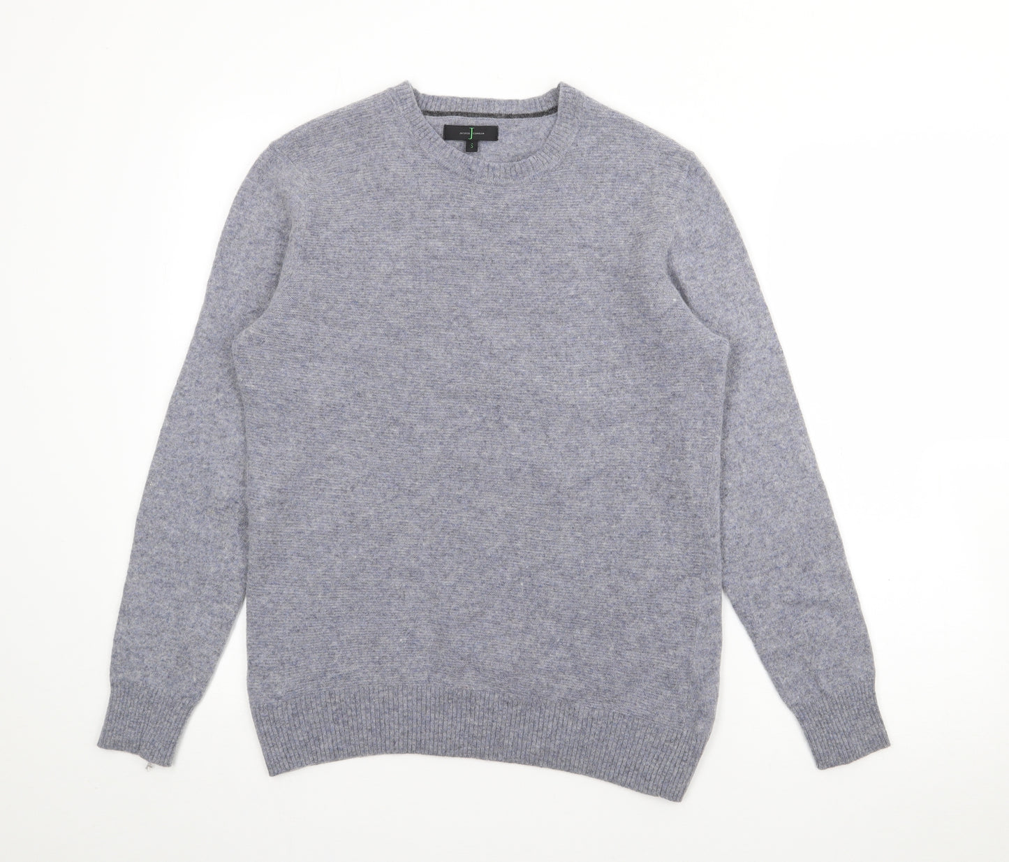 Jasper Conran Mens Blue Crew Neck  Wool Pullover Jumper Size S
