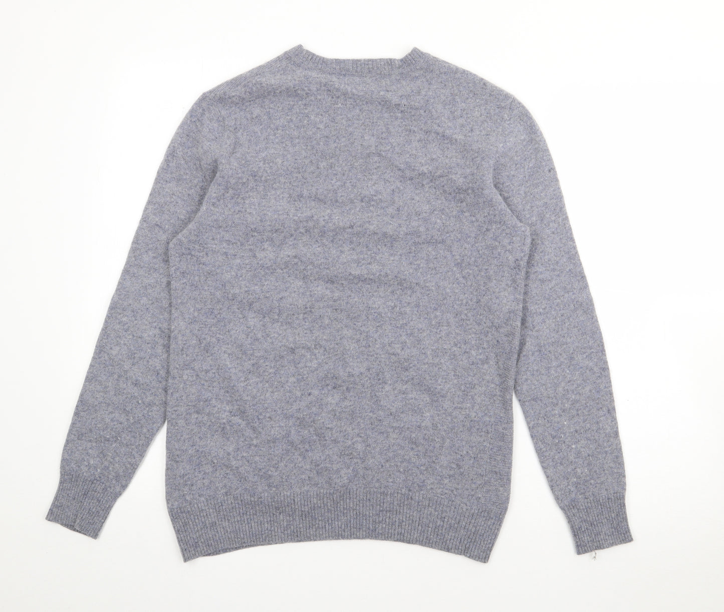 Jasper Conran Mens Blue Crew Neck  Wool Pullover Jumper Size S