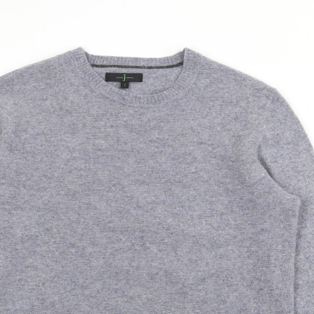 Jasper Conran Mens Blue Crew Neck  Wool Pullover Jumper Size S