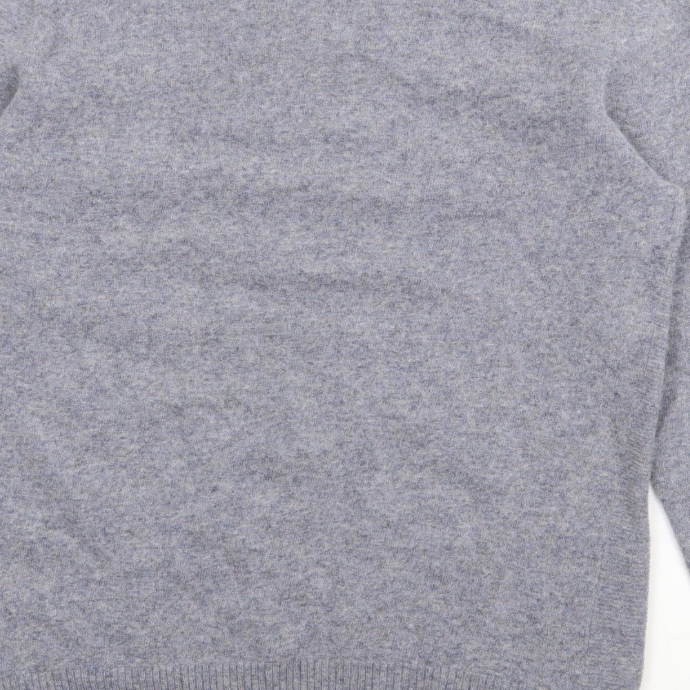 Jasper Conran Mens Blue Crew Neck  Wool Pullover Jumper Size S