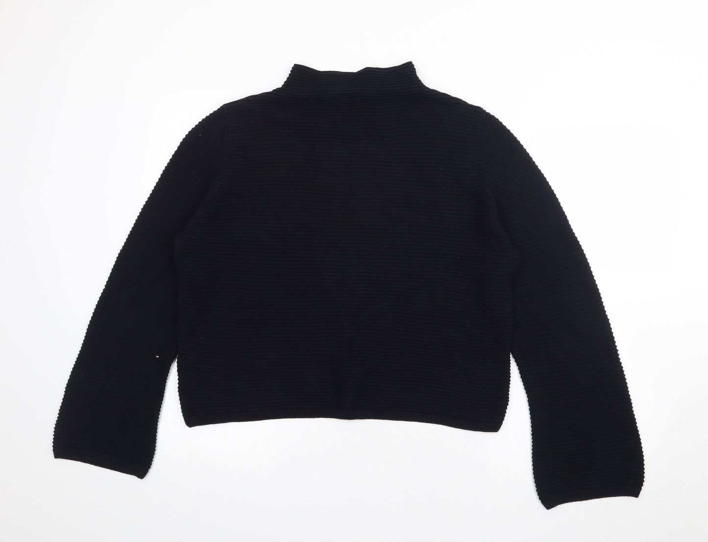 Marks and Spencer Womens Blue High Neck  Acrylic Pullover Jumper Size 16