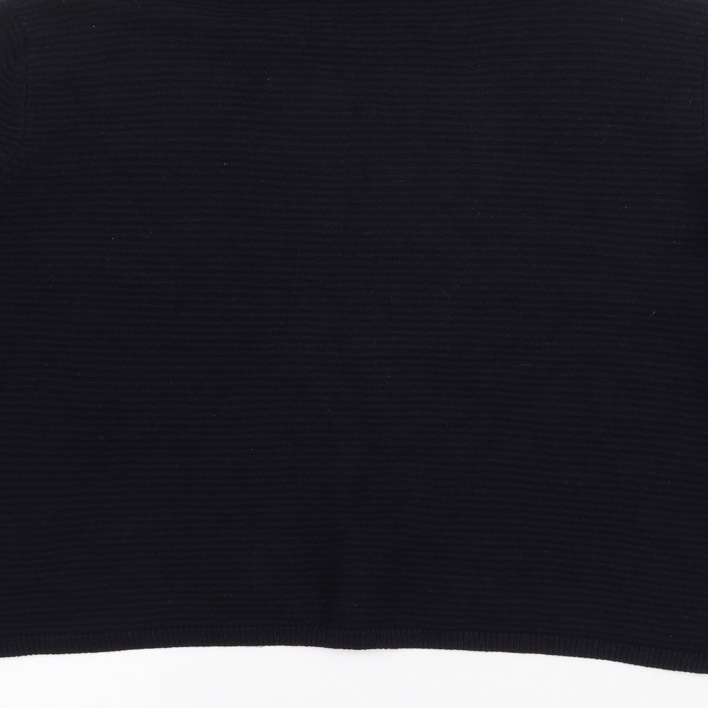 Marks and Spencer Womens Blue High Neck  Acrylic Pullover Jumper Size 16