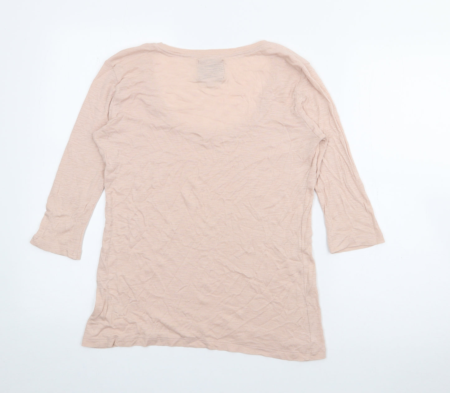 Arabella & Addison Womens Pink Scoop Neck  Cotton Pullover Jumper Size M
