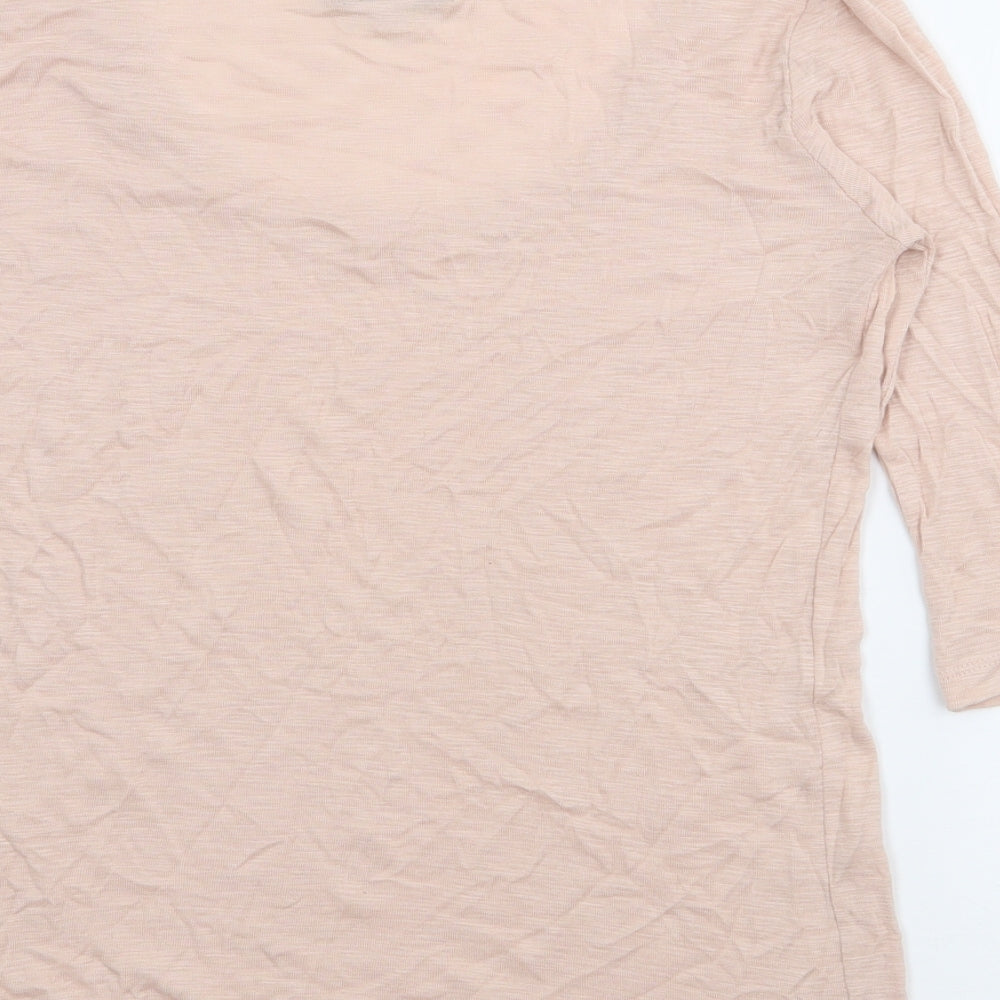 Arabella & Addison Womens Pink Scoop Neck  Cotton Pullover Jumper Size M