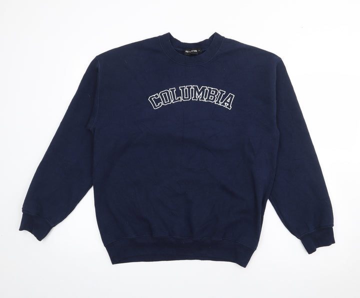 PRETTYLITTLETHING Womens Blue  Polyester Pullover Sweatshirt Size S