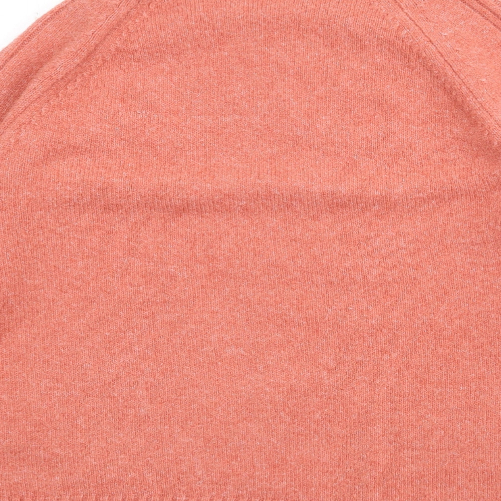 Marks and Spencer Womens Orange Crew Neck  Acrylic Pullover Jumper Size M