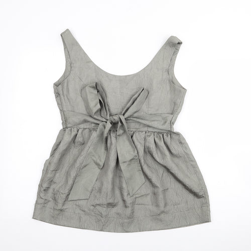 Miso Womens Green  Nylon Camisole Tank Size 12 Scoop Neck