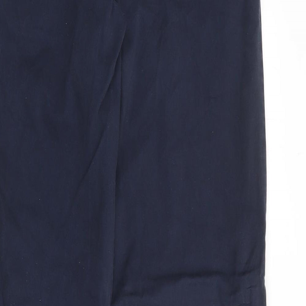 Easy Mens Blue  Cotton Chino Trousers Size 34 L34 in Regular