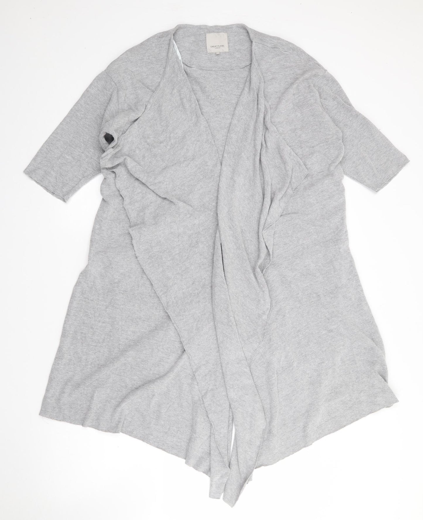 Great Plains Womens Grey V-Neck  Cotton Cardigan Jumper Size S