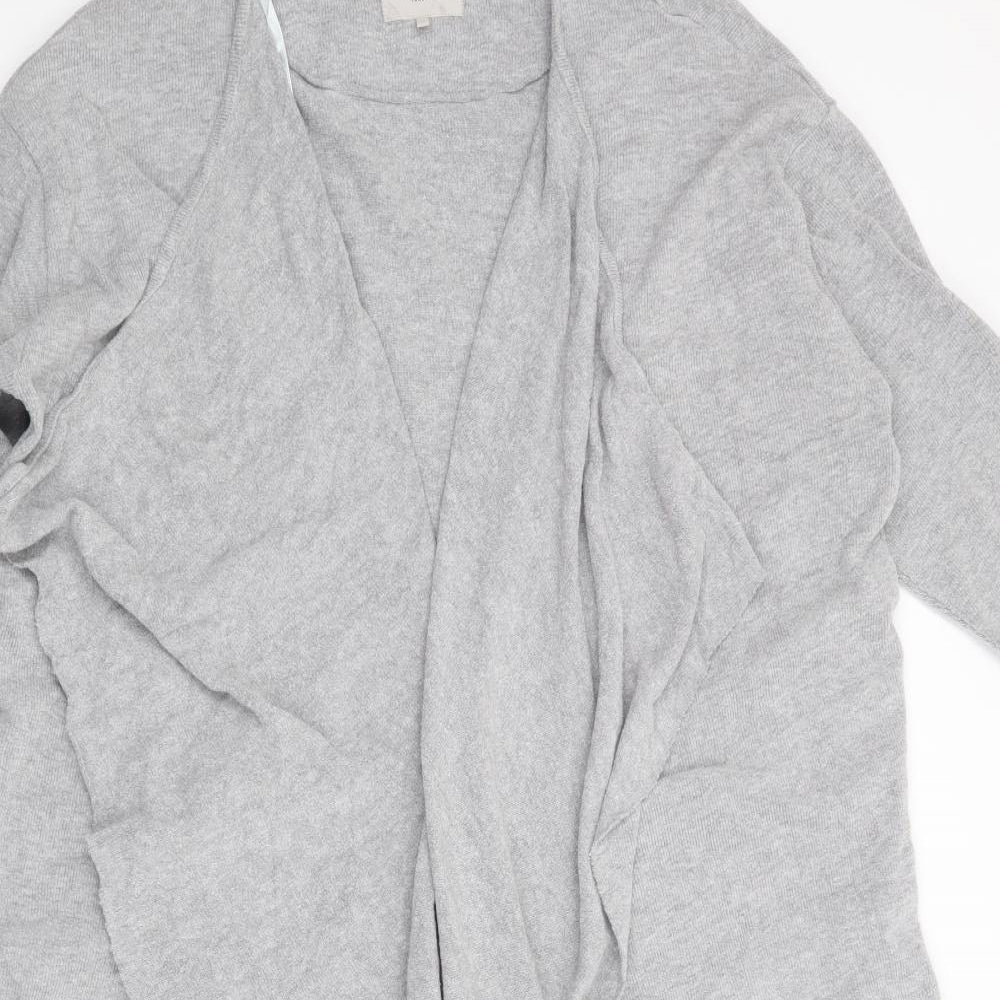 Great Plains Womens Grey V-Neck  Cotton Cardigan Jumper Size S