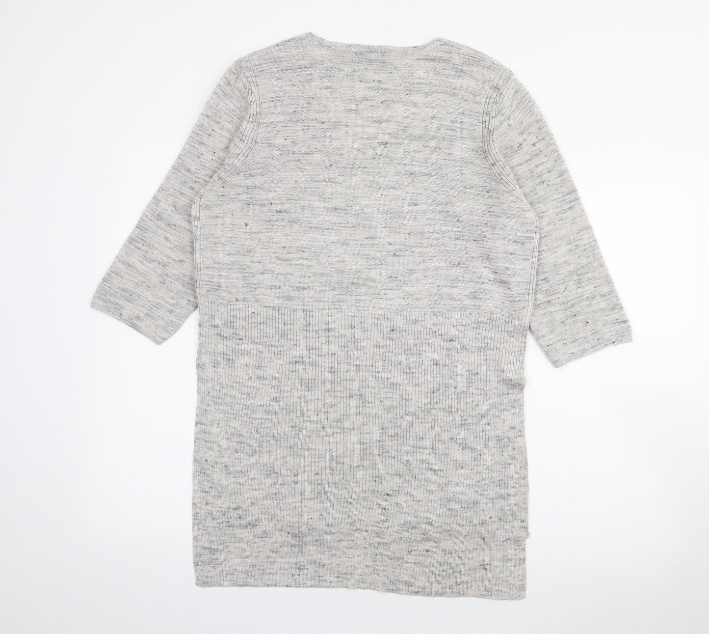 Per Una Womens Grey V-Neck  Acrylic Pullover Jumper Size L