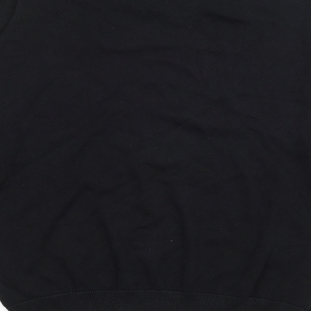 Marks and Spencer Boys Black V-Neck  Cotton Pullover Jumper Size 15-16 Years