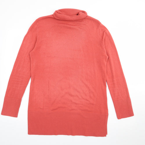 BHS Womens Red Roll Neck  Acrylic Pullover Jumper Size 14