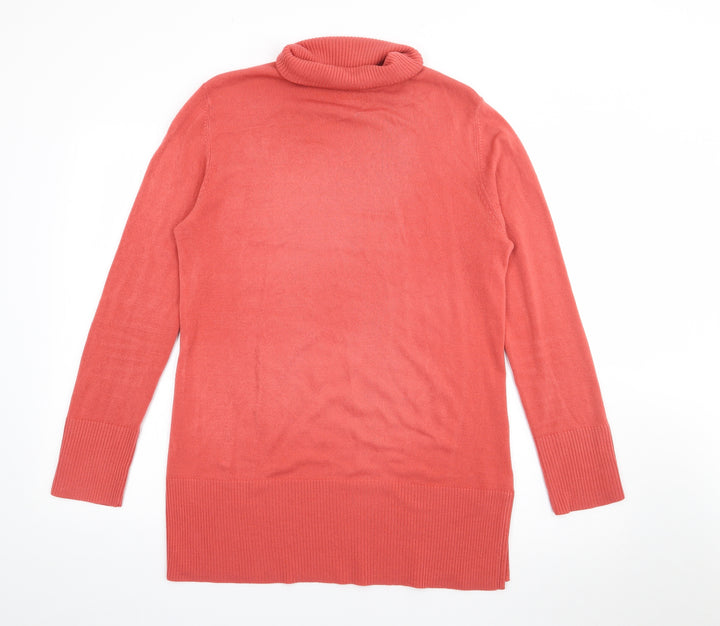 BHS Womens Red Roll Neck Acrylic Pullover Jumper Size 14