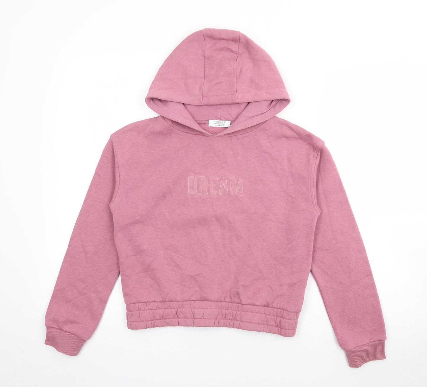 Primark Girls Pink  Cotton Pullover Hoodie Size 9-10 Years