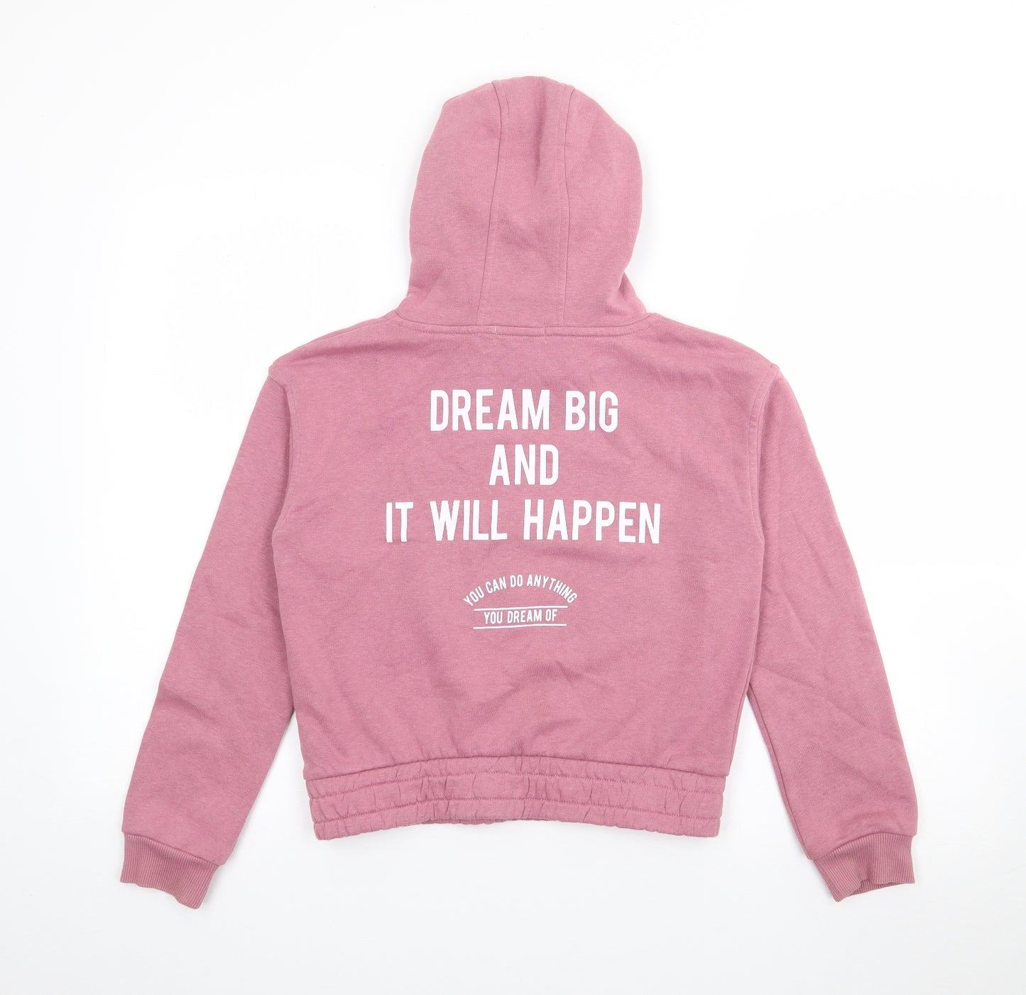 Primark Girls Pink  Cotton Pullover Hoodie Size 9-10 Years