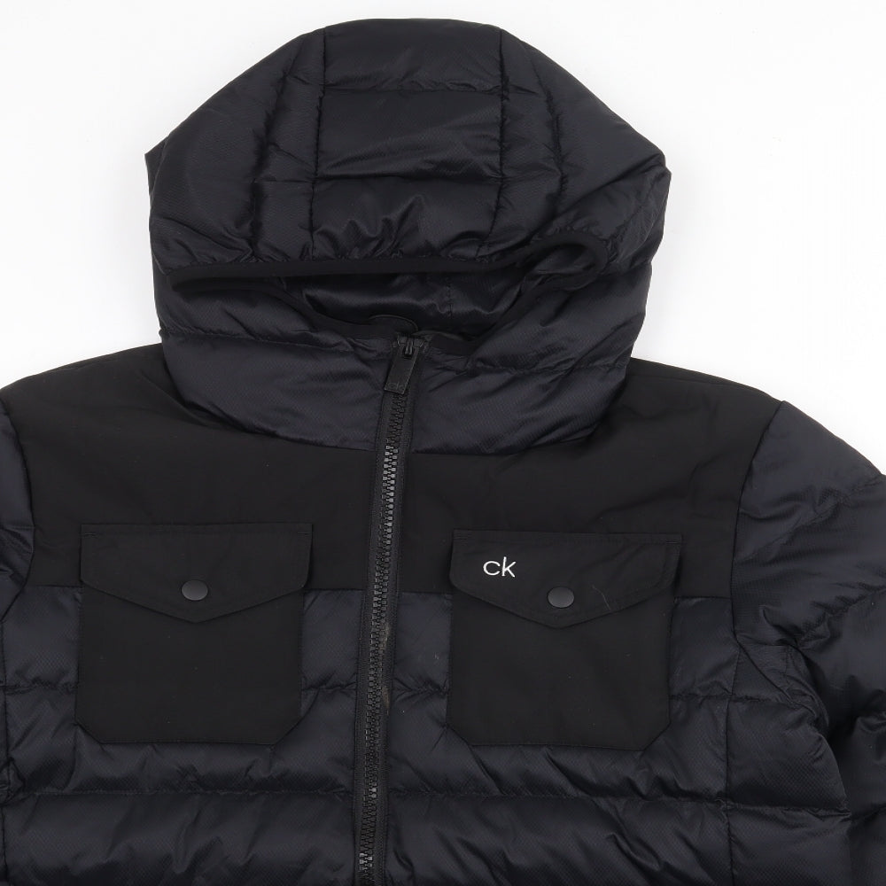 Calvin Klein Mens Black   Puffer Jacket Coat Size S