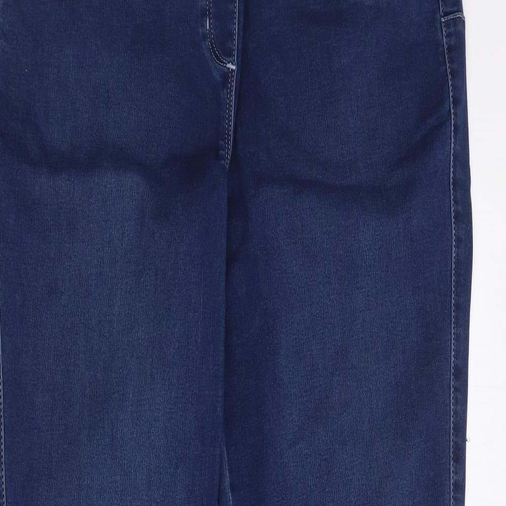 NEXT Womens Blue  Cotton Straight Jeans Size 14 L28 in Regular