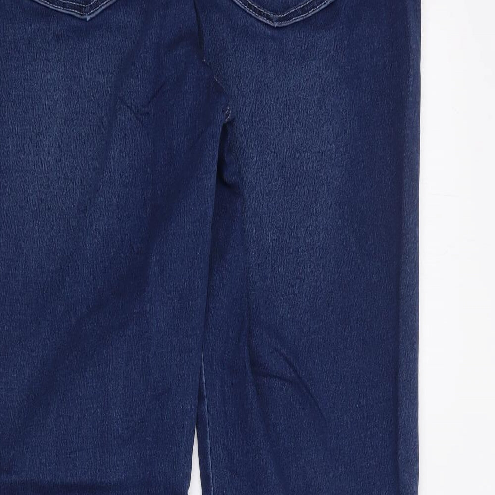 NEXT Womens Blue  Cotton Straight Jeans Size 14 L28 in Regular