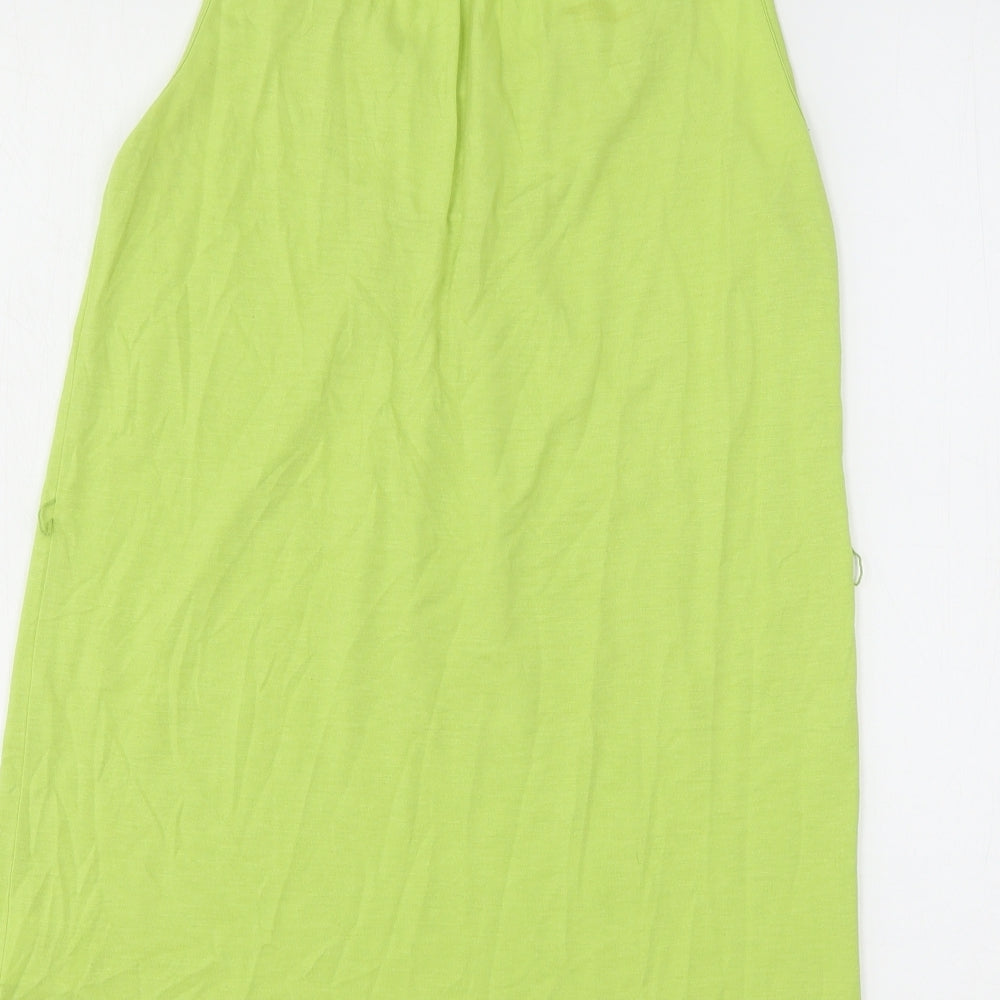 Soon Womens Green  Viscose Basic Tank Size 10 Round Neck