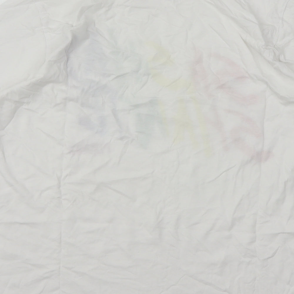 New Look Womens White  Cotton Basic T-Shirt Size 16 Round Neck - Rupaul