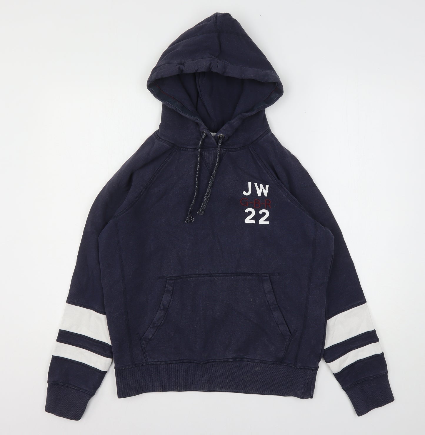 Jack Wills Womens Blue  Cotton Pullover Hoodie Size 12