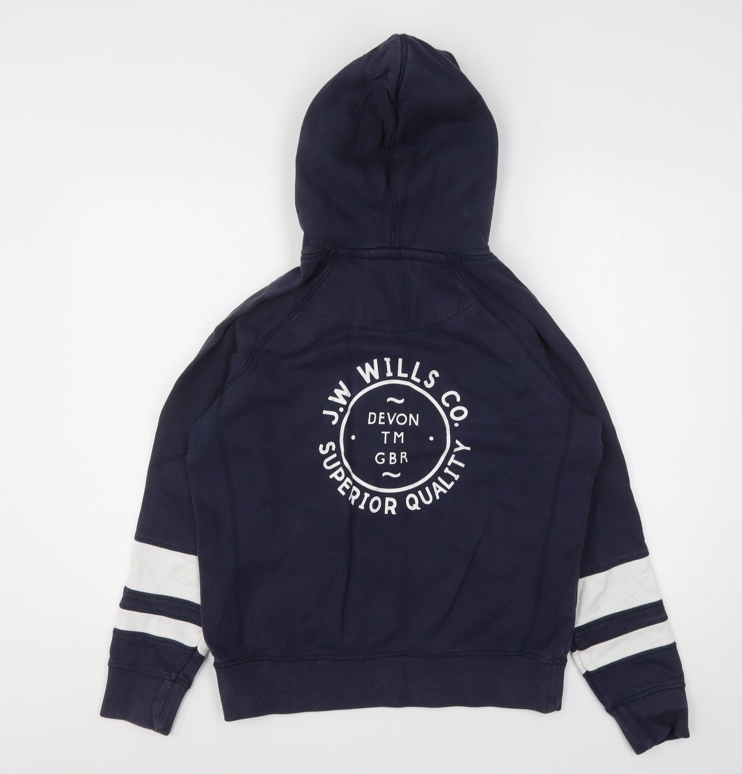Jack Wills Womens Blue  Cotton Pullover Hoodie Size 12