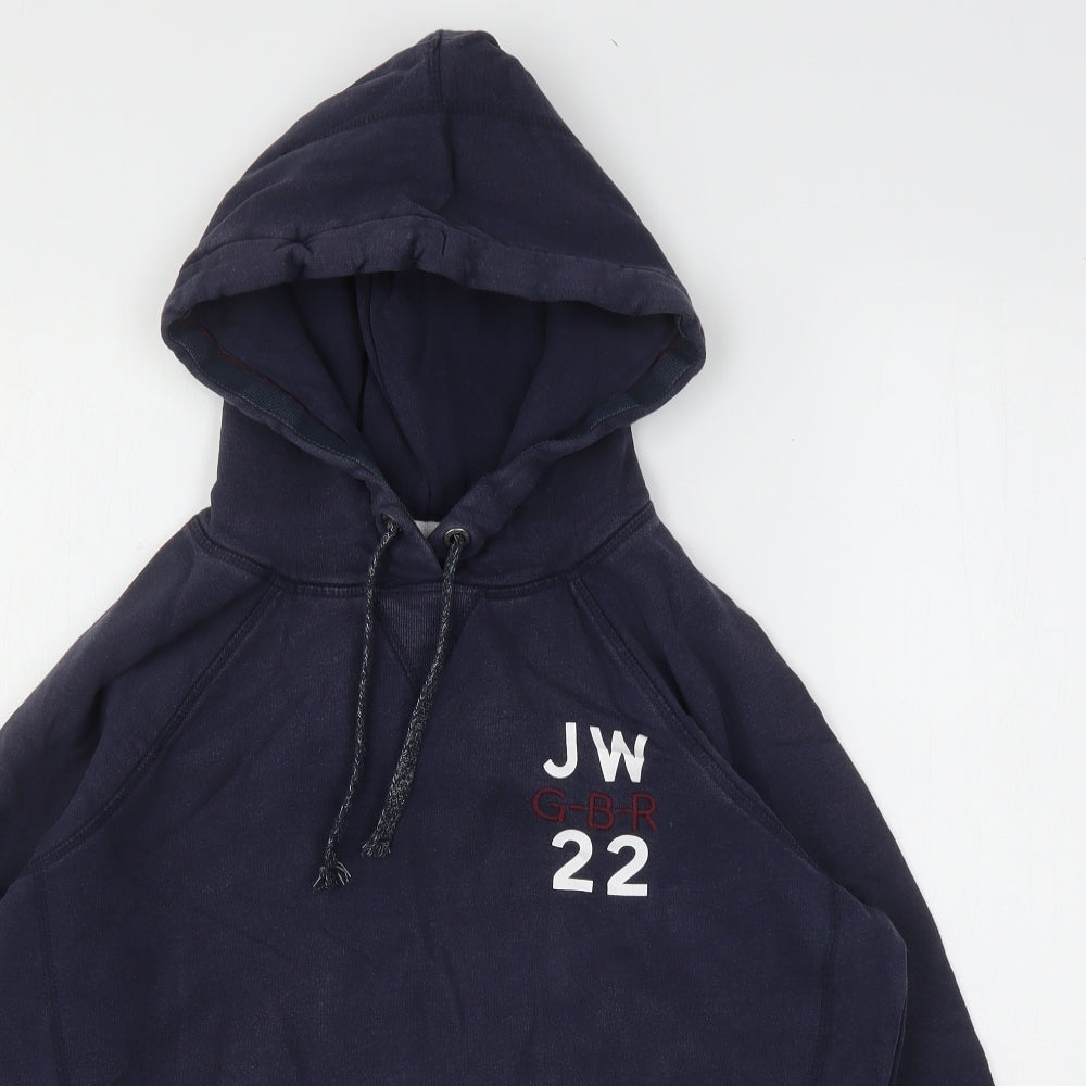 Jack Wills Womens Blue  Cotton Pullover Hoodie Size 12