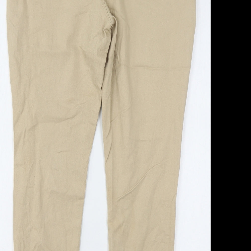 PEP&CO Womens Beige  Cotton Jegging Jeans Size 16 L29 in Regular