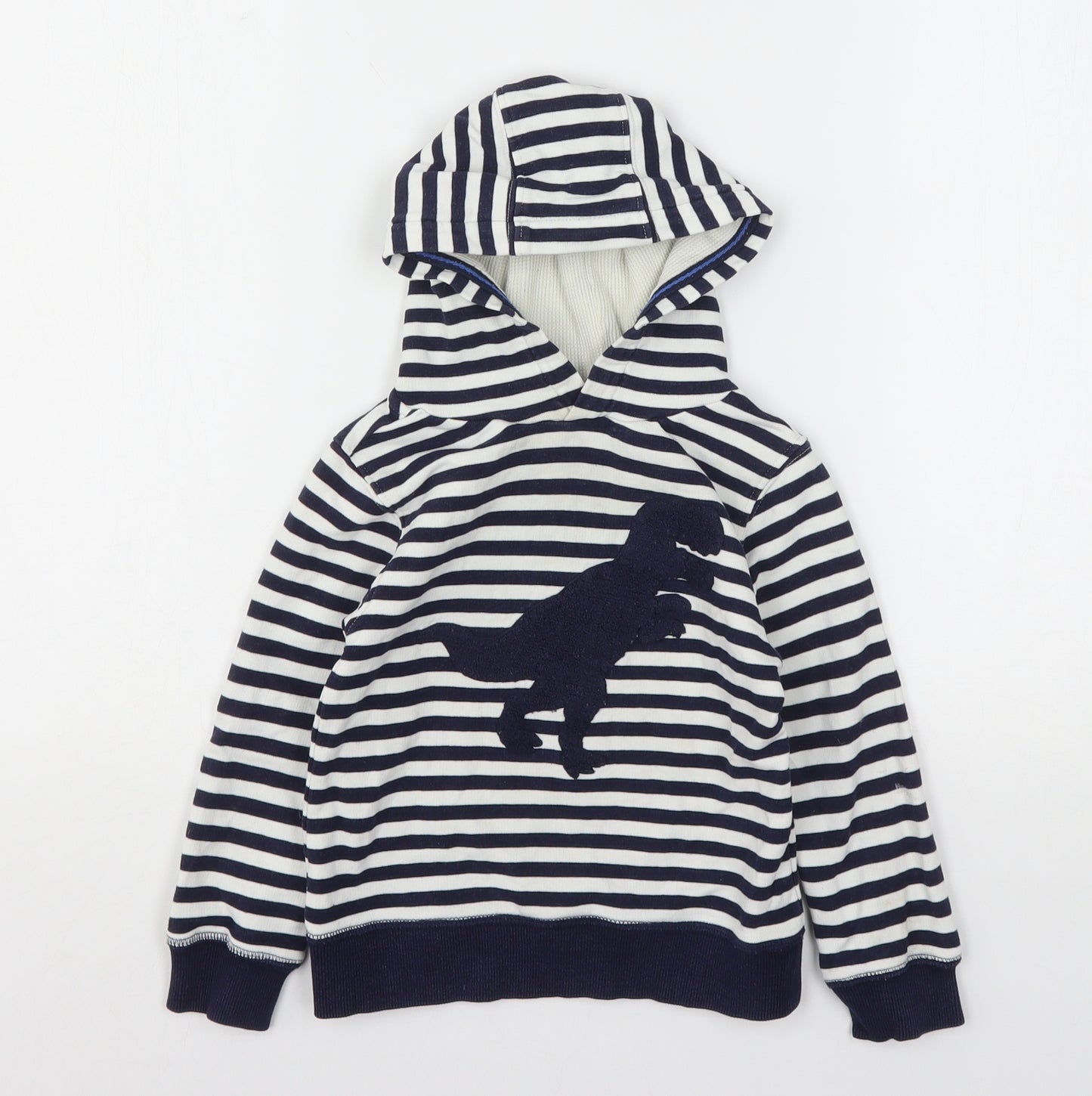 Marks and Spencer Boys Multicoloured Striped Cotton Pullover Hoodie Size 2-3 Years