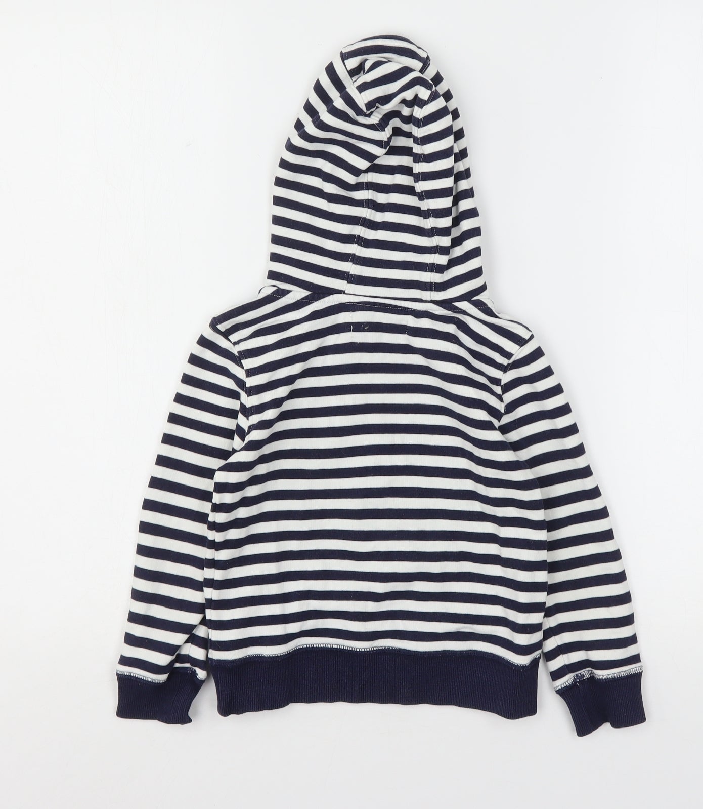 Marks and Spencer Boys Multicoloured Striped Cotton Pullover Hoodie Size 2-3 Years