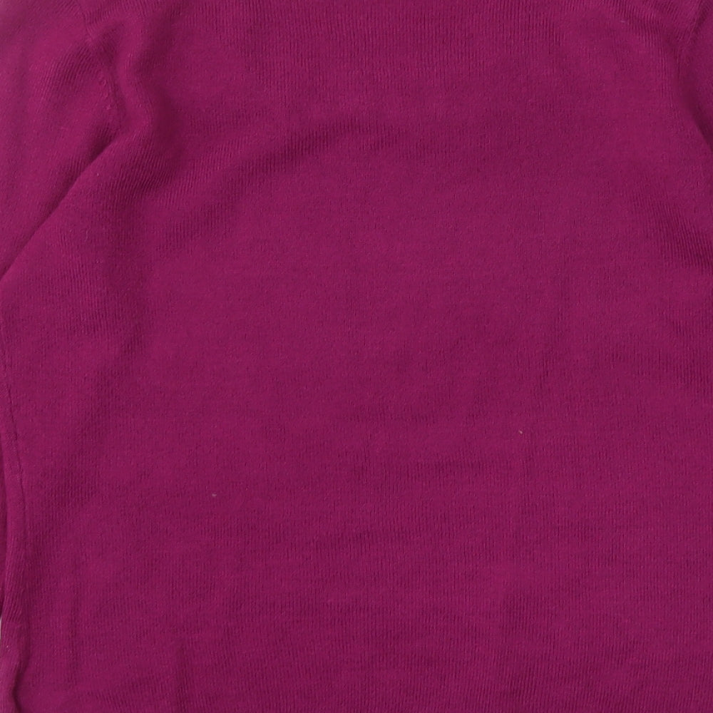 Per Una Womens Purple Round Neck  Acrylic Pullover Jumper Size 10