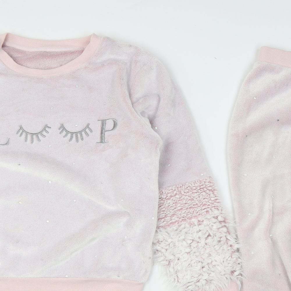 George Womens Pink Solid Polyester Kimono Pyjama Set Size 8