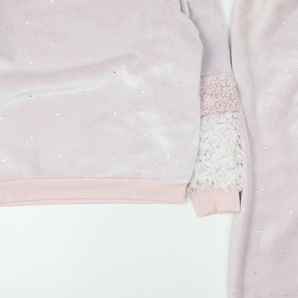 George Womens Pink Solid Polyester Kimono Pyjama Set Size 8