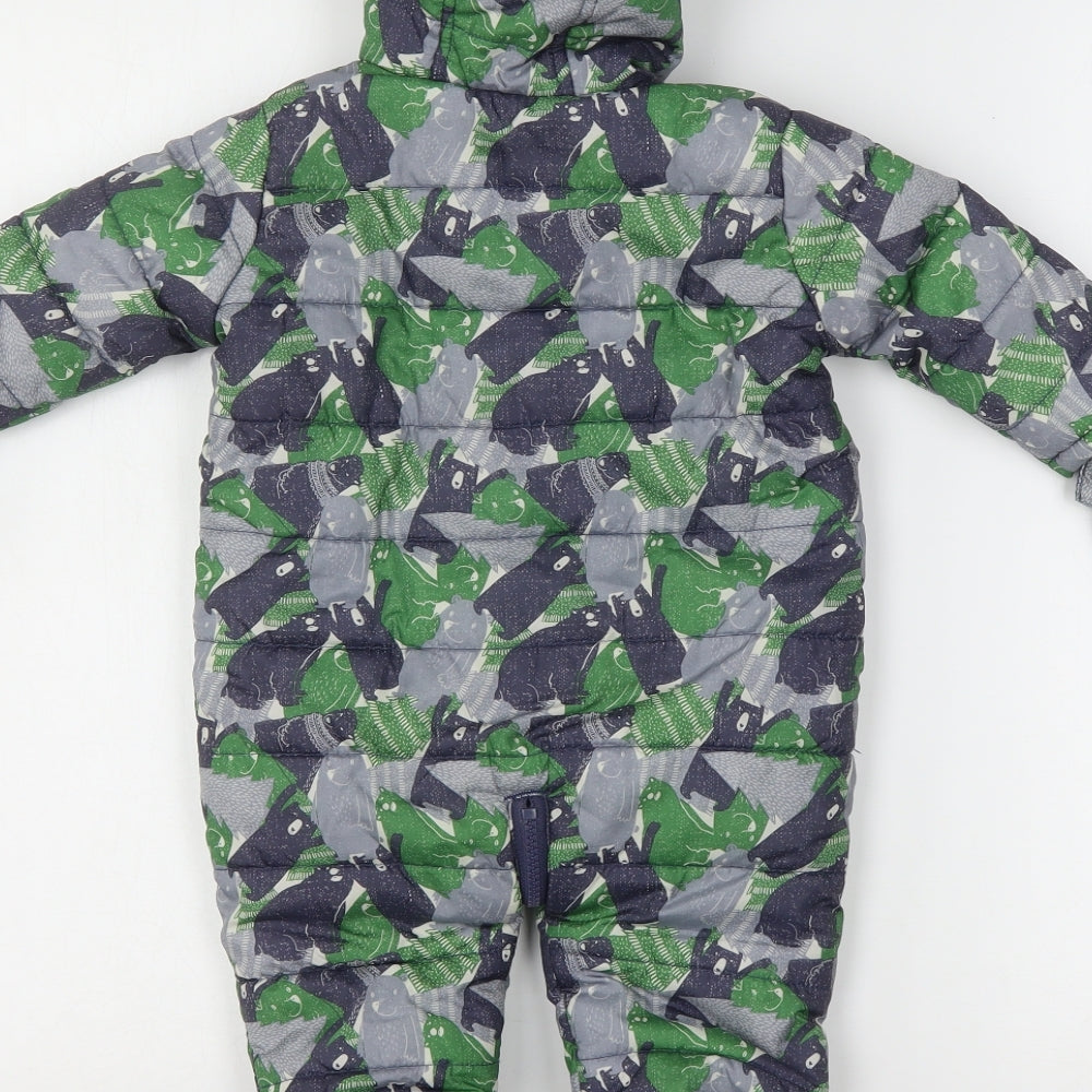 F&F Boys Multicoloured Geometric  Rain Coat Snowsuit Size 3-6 Months