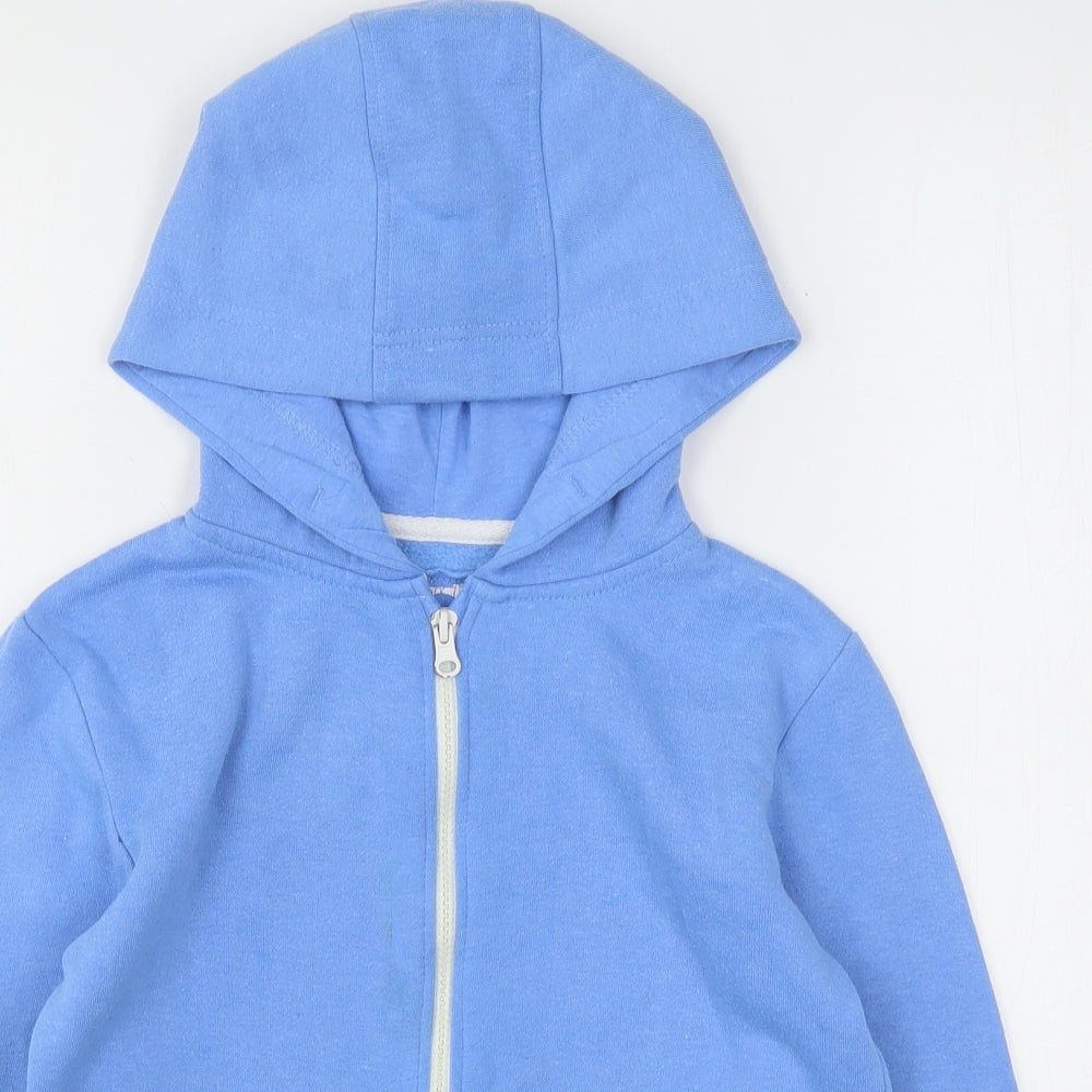 Young Dimension Girls Blue  Polyester Full Zip Hoodie Size 8-9 Years