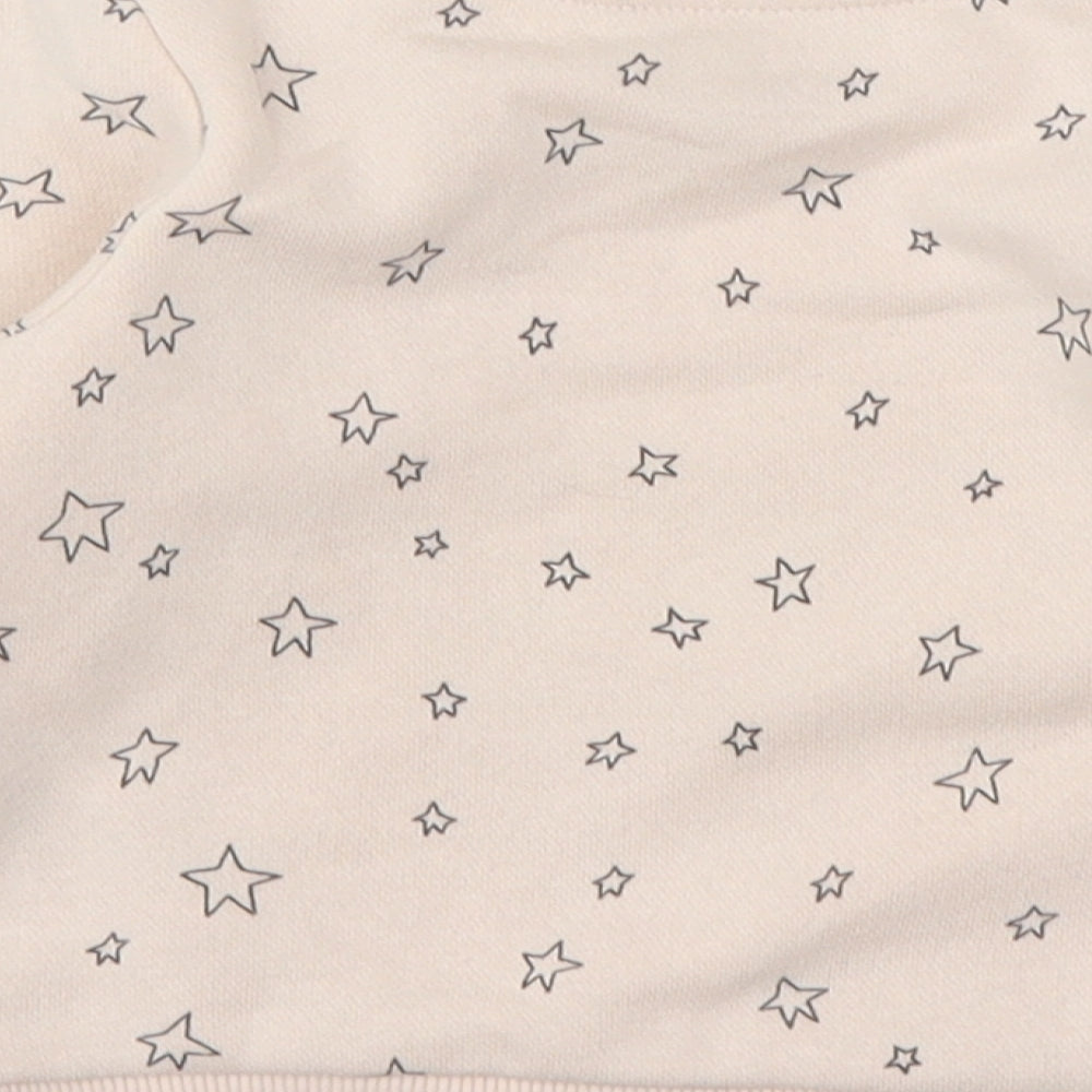 Primark Girls Pink Geometric Cotton Pullover Jumper Size 12-18 Months