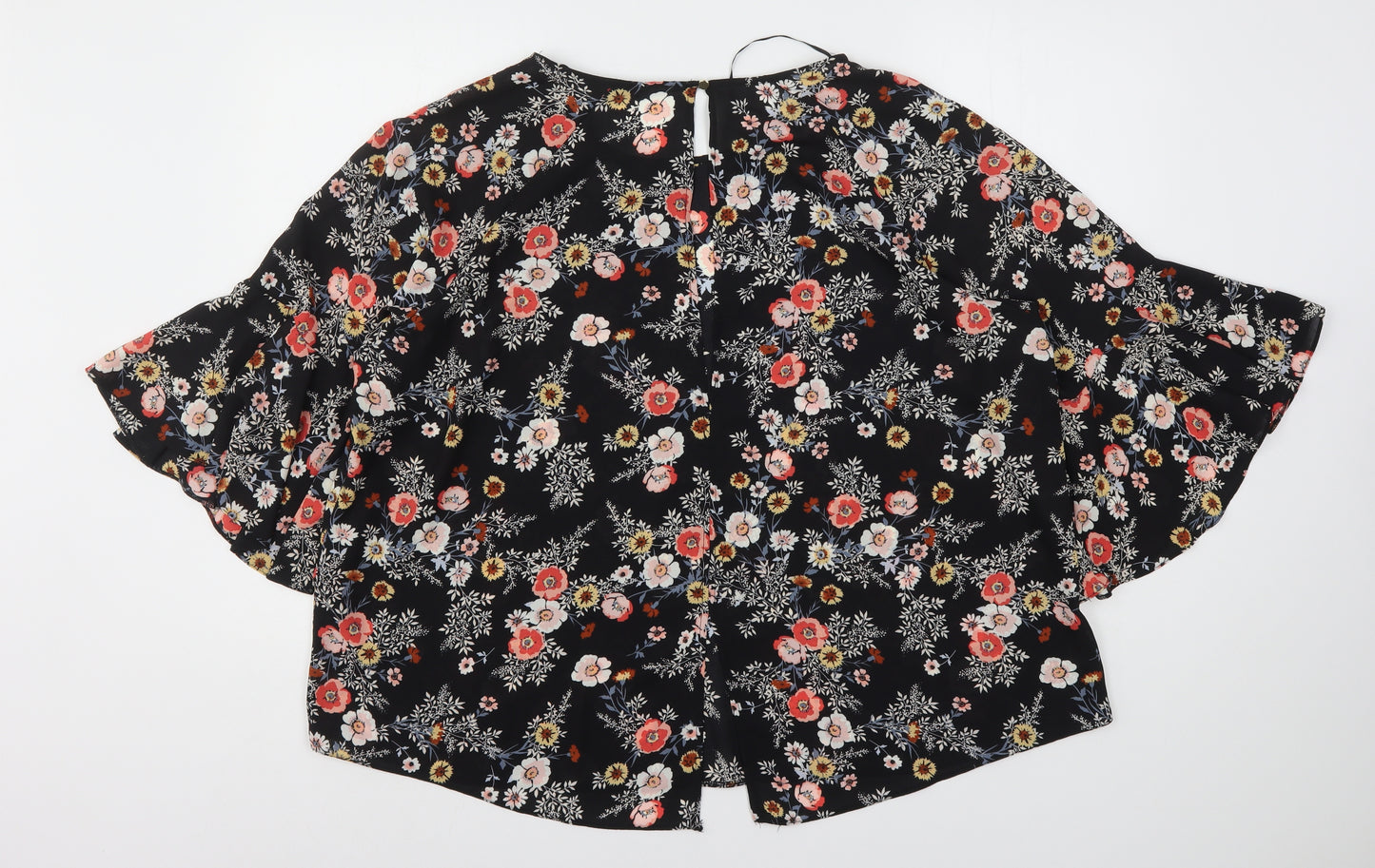 George Womens Multicoloured Floral Polyester Basic Blouse Size 24 Round Neck