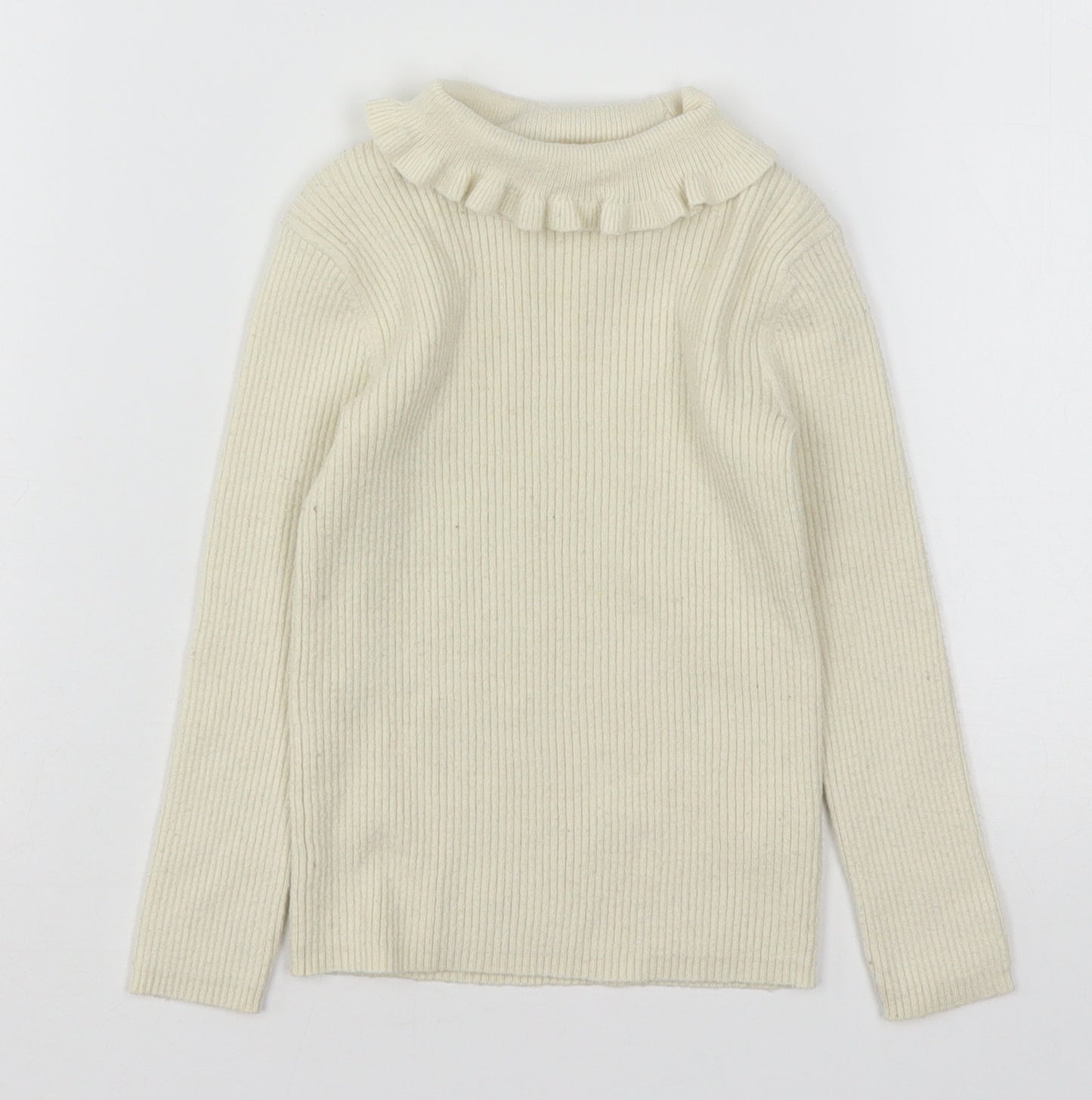 George Girls Ivory Roll Neck  Viscose Pullover Jumper Size 2-3 Years