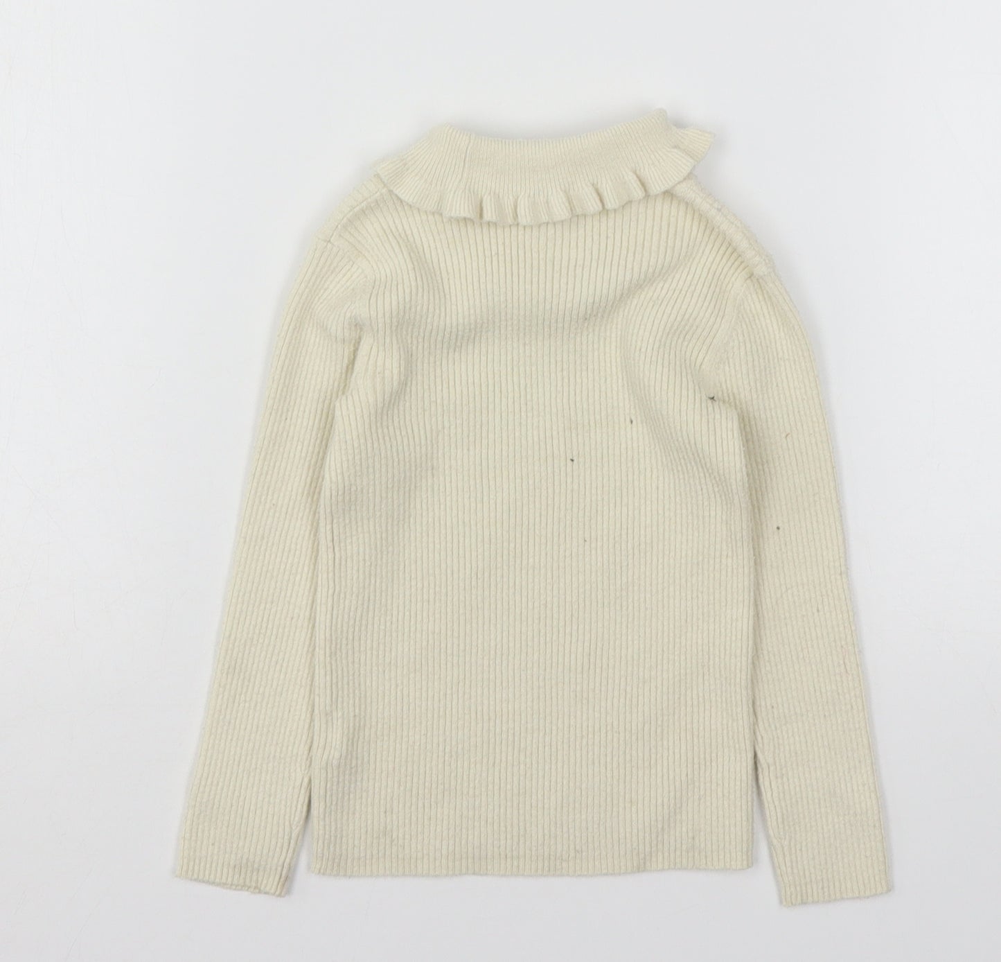 George Girls Ivory Roll Neck  Viscose Pullover Jumper Size 2-3 Years