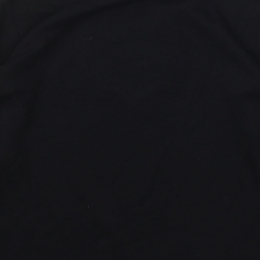 Bonmarché Womens Black  Polyester Basic T-Shirt Size S Round Neck