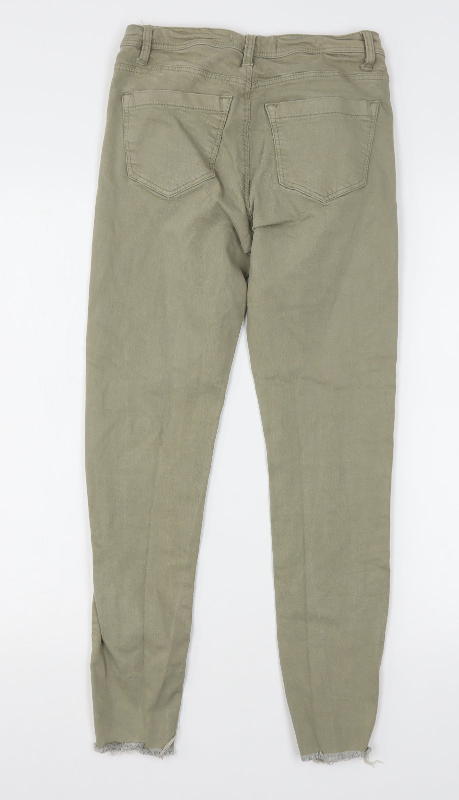 Denim & Co. Womens Green  Cotton Skinny Jeans Size 8 L27 in Regular