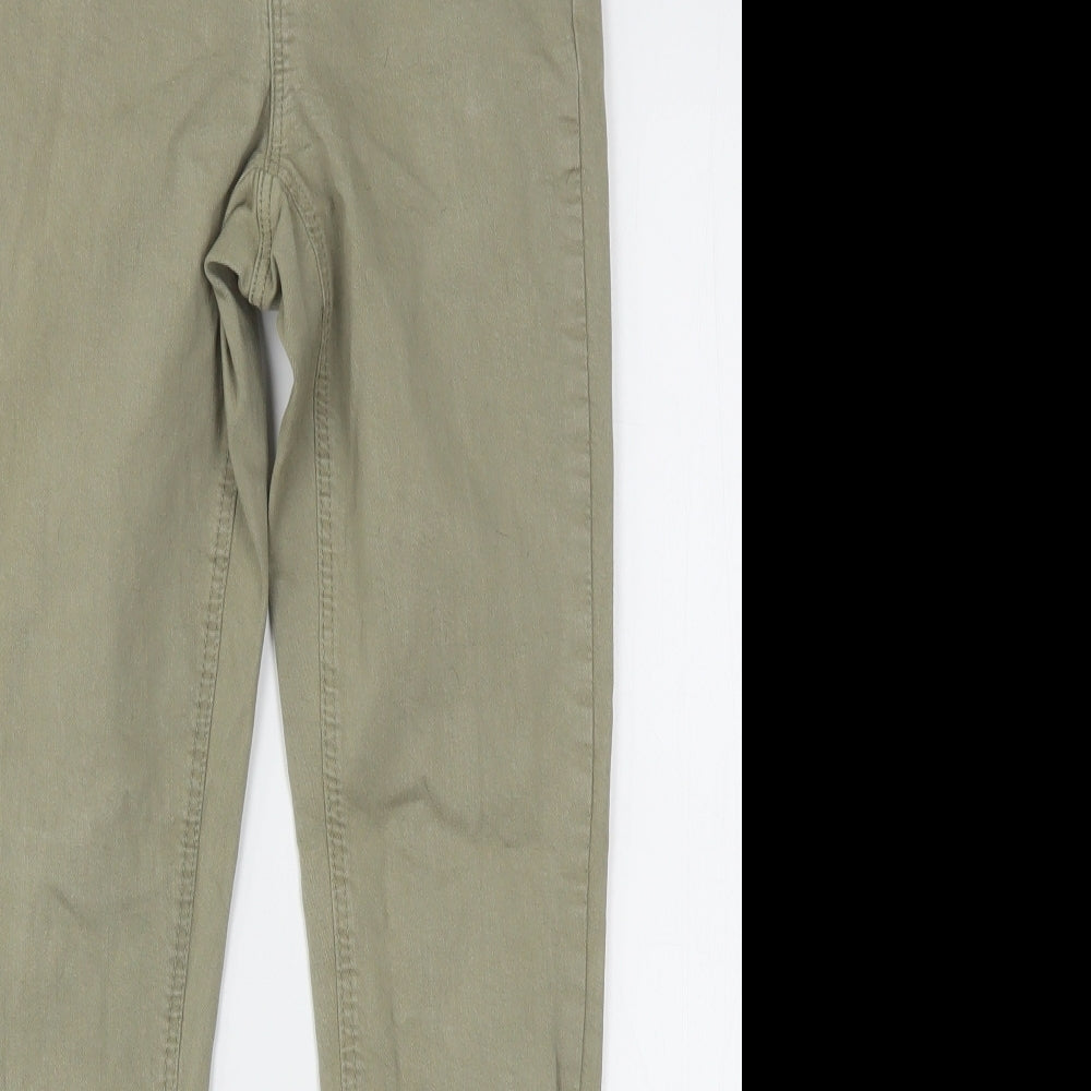 Denim & Co. Womens Green  Cotton Skinny Jeans Size 8 L27 in Regular