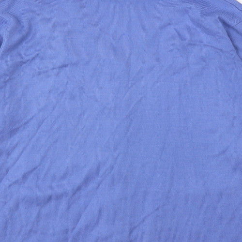 Reflect Womens Blue V-Neck  Acrylic Cardigan Jumper Size M
