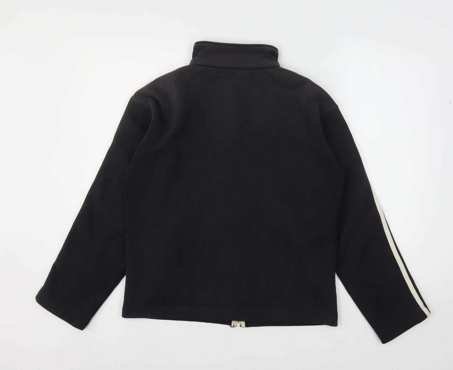 Kronk Womens Black  Cotton Full Zip Sweatshirt Size M