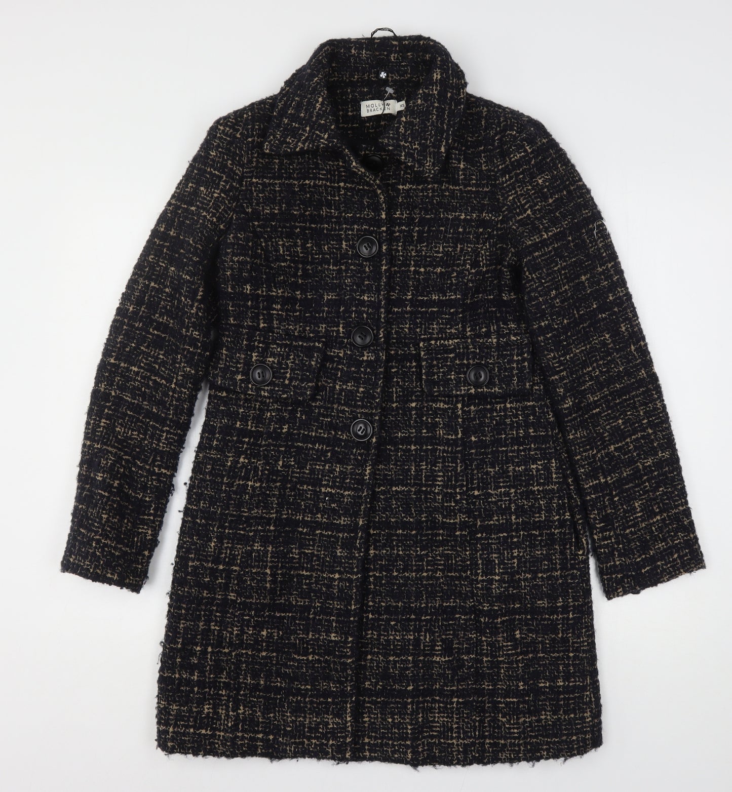 Molly Bracken Womens Multicoloured   Pea Coat Coat Size XS  Button