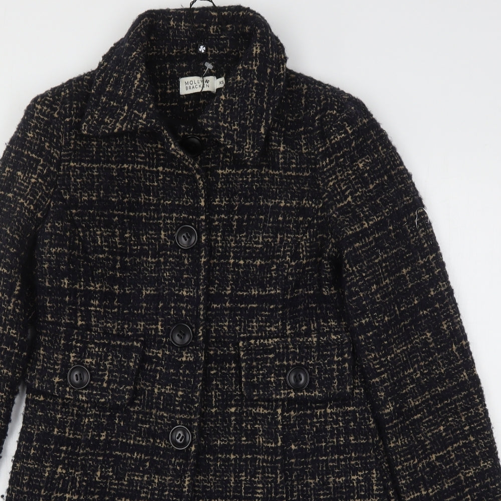 Molly Bracken Womens Multicoloured   Pea Coat Coat Size XS  Button
