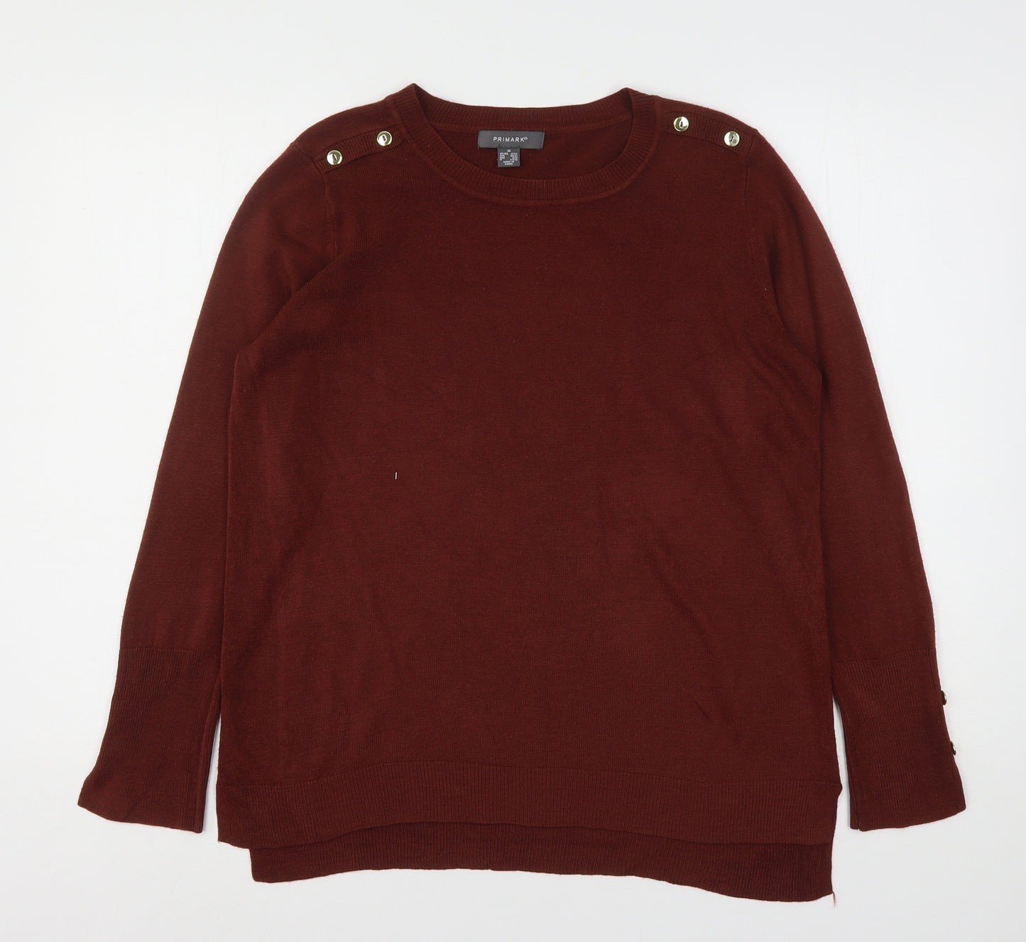 Primark Womens Brown Round Neck  Acrylic Pullover Jumper Size 12