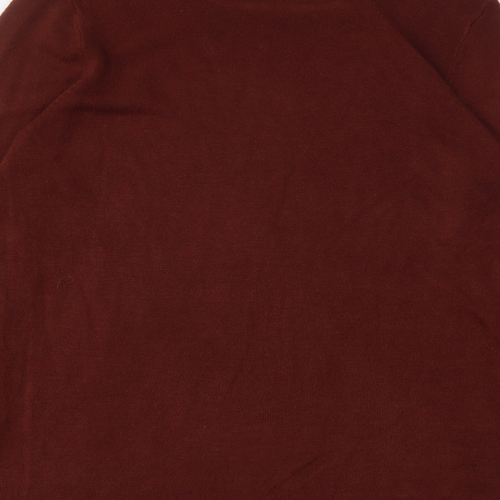 Primark Womens Brown Round Neck  Acrylic Pullover Jumper Size 12